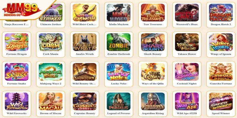 MM99 bùng nổ nhiều game quay hũ hot hit